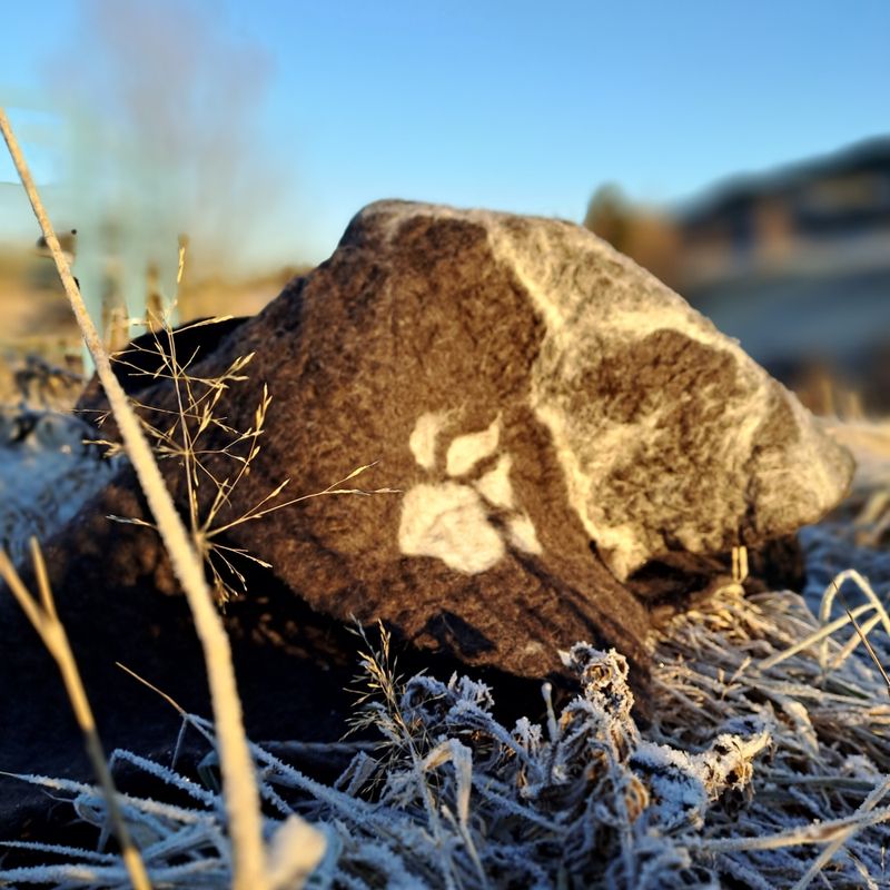 Hundeteppe stort mørkt